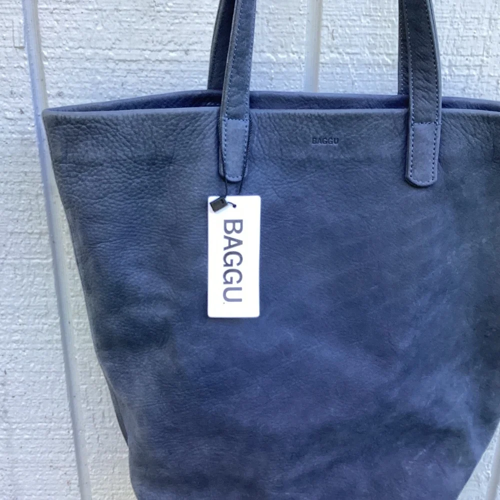Baggu suede LEATHER unlined TOTE bag - Picture 4 of 5